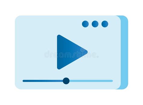 Media Player Template With Play Button Stock Vector Illustration Of