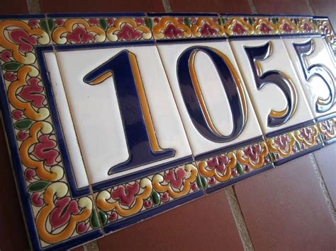 Mexican Tile House Numbers Ceramic Letters Ceramic