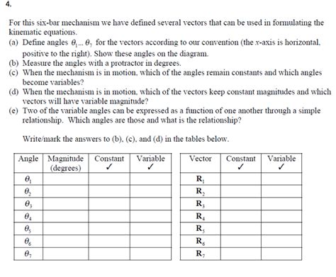 In mathematics, the angle of rotation is a measurement of the amount, of namely angle, that a figure is rotated about a fixed point, often the center of a circle. Solved: 4 For This Six-bar Mechanism We Have Defined Sever ...