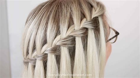 how to waterfall braid your own hair with step by step video everyday hair inspiration