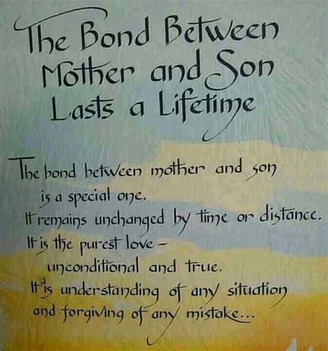 Life Quotes And Sayings Bond Between Mother And Son Last