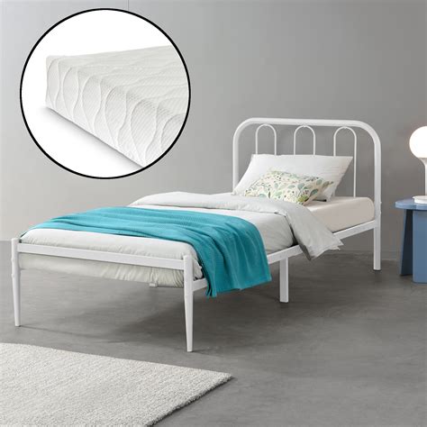 Betten 90x200 cm günstig online kaufen real von bett metall weiß 90x200 photo. Metallbett + Matratze 90x200cm Bettgestell Design Bett ...