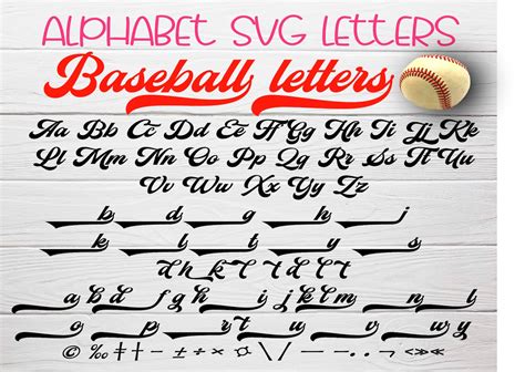 Baseball Font Svg Svg Font For Cricut Baseball Svg Cricut Etsy