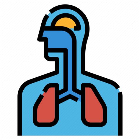 Breathe Breathing Lungs Medical Organs Respiratory System Icon