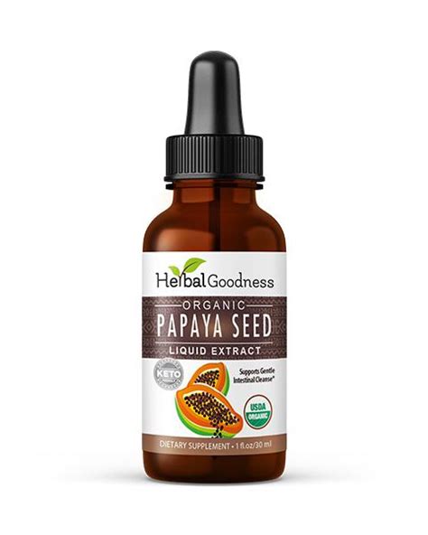 Herbal Goodness Papaya Seed Extract Liquid Mthfr Support