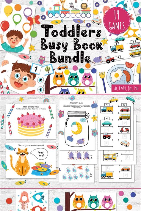Busy Book Bundle For Toddlers Printable Busy Bag Pdf Baby Quiet Book