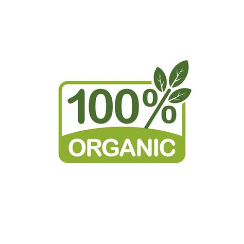 Premium Vector 100 Percent Organic Product Label Organic Food Logo
