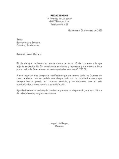 Carta Acuse De Recibo Pdf