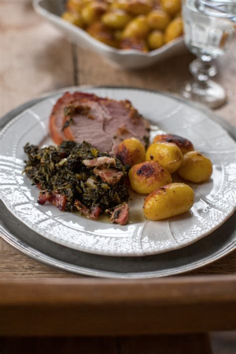 Grünkohl mit Kassler und süßen Kartoffeln