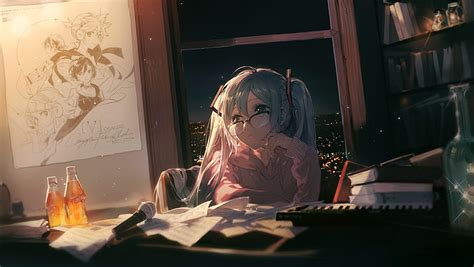 Online Crop Hd Wallpaper Anime Chill Out Anime Girls Night