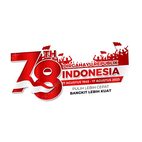 Kartu Ucapan Hari Kemerdekaan Indonesia Berlogo Hut Ri Vektor The