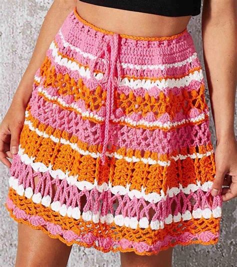 Click To View Pattern For Crochet Bright Skirt Crochet Skirts