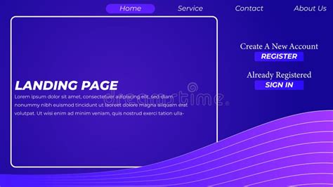Modern Landing Page Template Vector Illustration Creative Landing Page