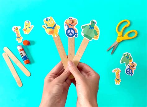 Emotion Stick Finger Puppet Printable Play Tips Included