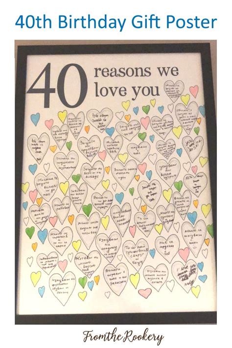 40 Reasons We Love You Birthday T Happy 40th Birthday Husband