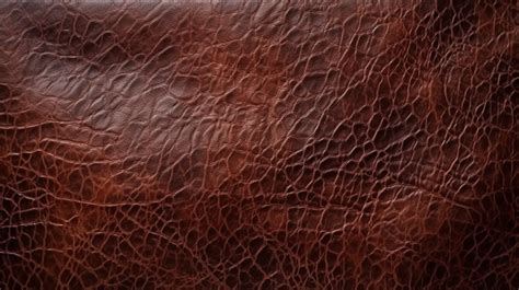 Macro Photograph Of Authentic Dark Brown Cattle Leather Texture
