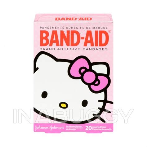 Band Aid Adhesive Bandages For Kids Hello Kitty 20 Count Walmart