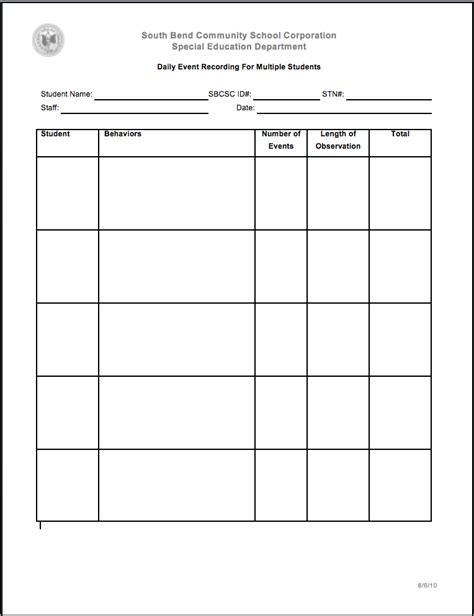 Iep Forms Progress Report Template Report Card Template Free Business