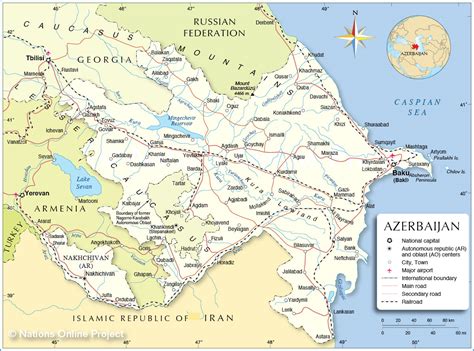 Political Map Of Azerbaijan Nations Online Project