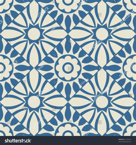 Repeating Blue Textile Design Stock Vector 61933627 Shutterstock