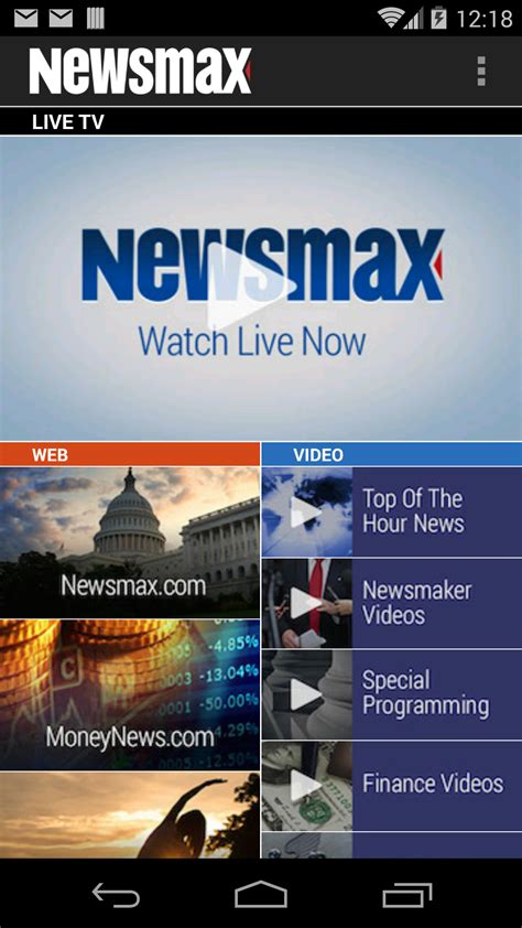 Newsmax Tv And Web Appstore For Android