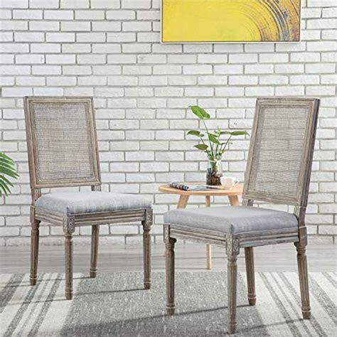 5 out of 5 stars. ZHENGHAO French Country Rectangle Cane Back Dining Chairs ...