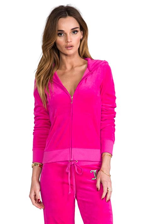 Juicy Couture Overgrown Velour Hoodie In Pink In Pink Lyst