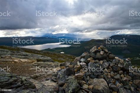 Scenery From Top Of Saana Mountain In Finnish Lapland Stock Photo