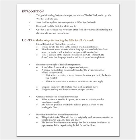 Sermon Outline Template 12 For Word And Pdf Format Sermon Notes