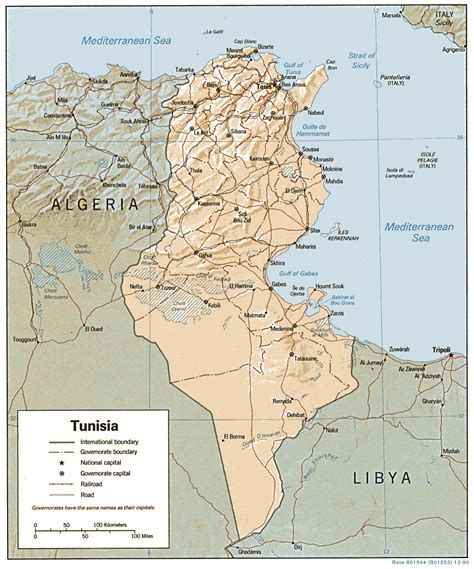 Tunisia Mapas Geográficos Da Tunisia