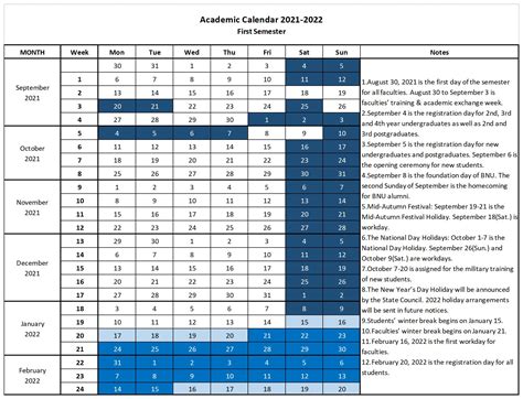 Academic Calendar-Beijing Normal University