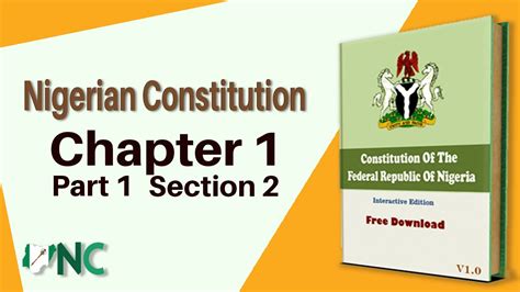 Nigerian Constitution Chapter 1 Part 1 Section 2 1 And 2 Youtube