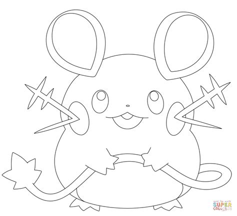 Dedenne Coloring Page Free Printable Coloring Pages