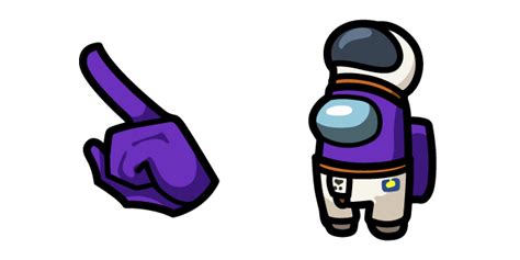 Among Us Purple Character In Astronaut Outfit курсор пак Custom Cursor