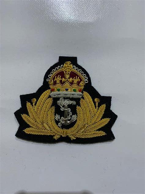 Royal Navy Uk Officers Beret Badge Etsy