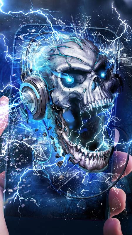 Feel free to download, share, comment and discuss every wallpaper you like. Electric skull live wallpaper Free Android Live Wallpaper ...