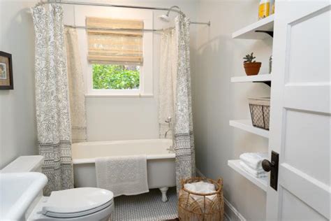 Remove items that jut out protruding items in any room create or add to a feeling of heaviness or complexity. 30 Small Bathroom Before and Afters | HGTV