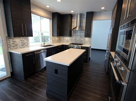 Ygk kitchen cabinets and design. San Clemente Gray & White U-Shaped Modern Kitchen Remodel ...