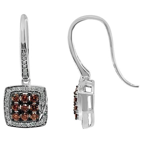 Levian Chocolatier Earrings Chocolate Diamonds Vanilla Diamonds K