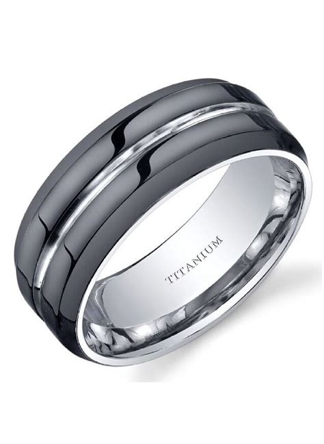 Read more.made from high grade titanium, a material well know for its industrial applications in the aerospace and automotive industry, men's titanium wedding bands feature a metallic silver color in a. NEW Modern Style comfort fit Mens 8mm Black Titanium ...