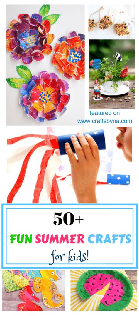 50 Easy Summer Crafts For Kids Of All Ages Crafts By Ria