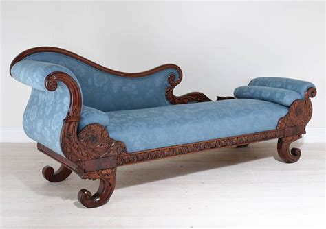 How do you tell a lawson style. 19th Century Empire Recamier or Fainting Couch in Mahogany ...