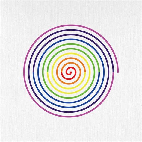 Rainbow Linear Spiral Svg Png Pdf Etsy