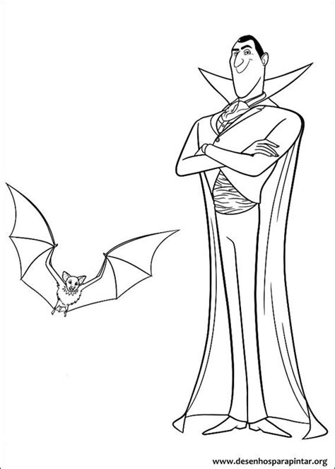 Hotel Transylvania free coloring image pages to print from Dracula and other monsters
