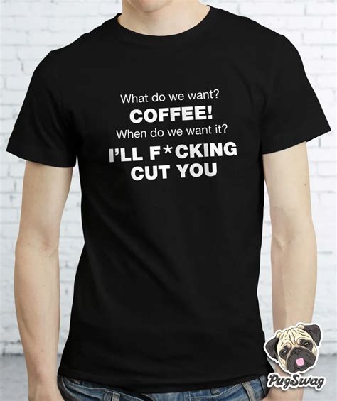 Coffee Addict Funny Cool Text T Shirt Tshirt Tee Designer T Present