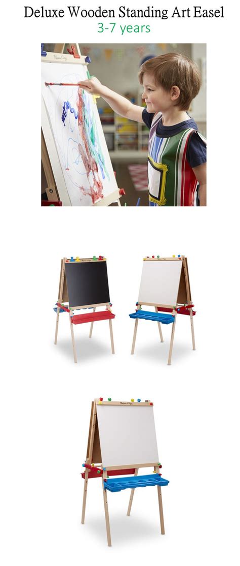 Deluxe Wooden Standing Art Easel The Melissa And Doug Easel Makes Any