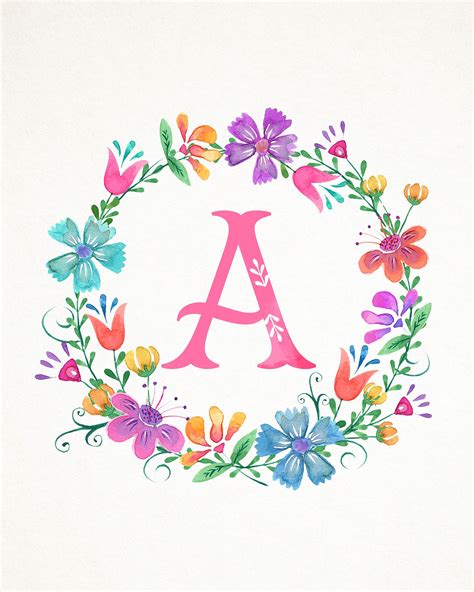 Free Floral Letter Printables Printable Templates