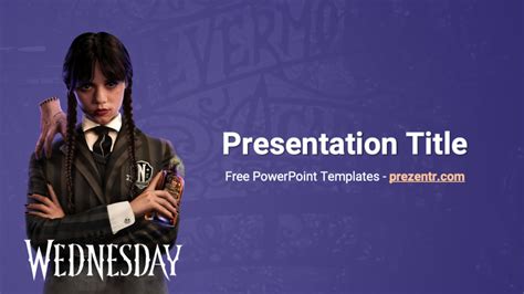 Free Wednesday Addams Powerpoint Template Prezentr
