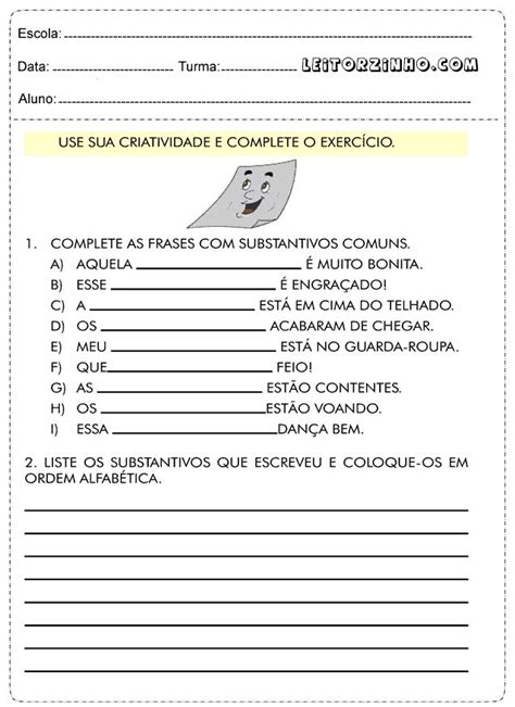 Pin Em Exercícios Textos E Atividades