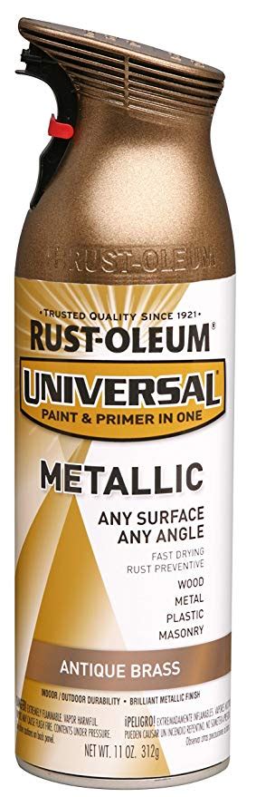 Rust Oleum Metallic Antique Brass 260728 Universal All Surface Spray Paint 11 Oz Amazon